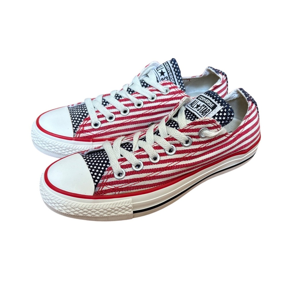 Converse Chuck Taylor All‎ Star Sneakers Womens Red White Blue Flag SIZE 5